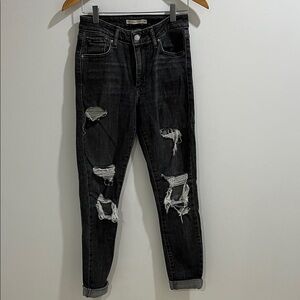 Levi’s 721 Skinny Jeans 26 Distressed Women’s Denim Stretch Grey